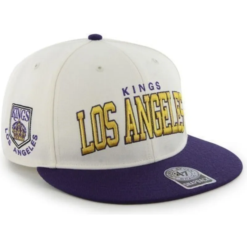 cap-plokscia-white-snapback-los-angeles-kings-nhl-47-brand