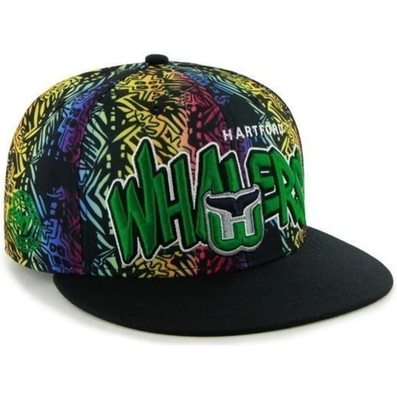 kepure-plokscia-zalia-snapback-multicolor-hartford-whalers-nhl-47-brand