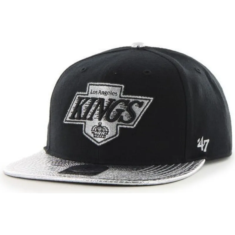 kepure-plokscia-juoda-snapback-los-angeles-kings-nhl-47-brand