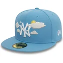 kepure-plokscia-melyna-priglundanti-59fifty-cloud-new-york-yankees-mlb-new-era