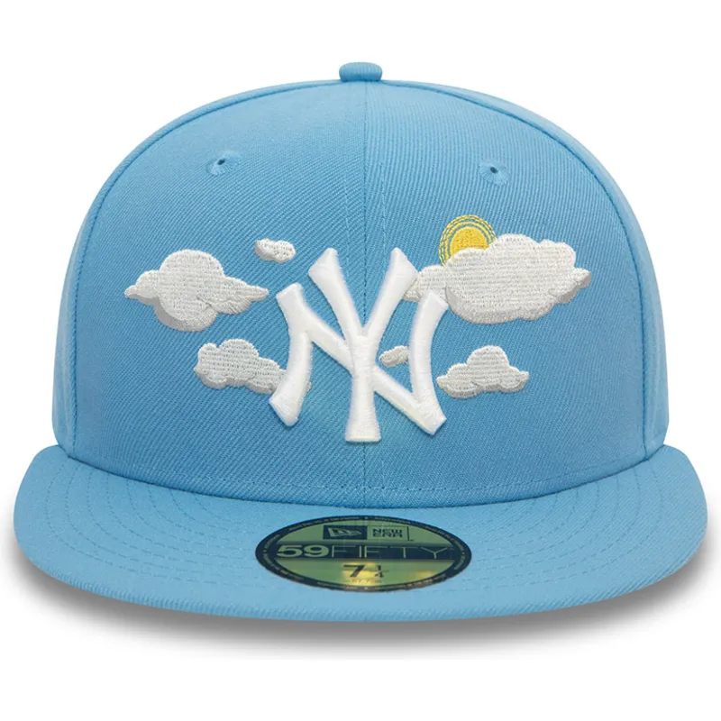 kepure-plokscia-melyna-priglundanti-59fifty-cloud-new-york-yankees-mlb-new-era