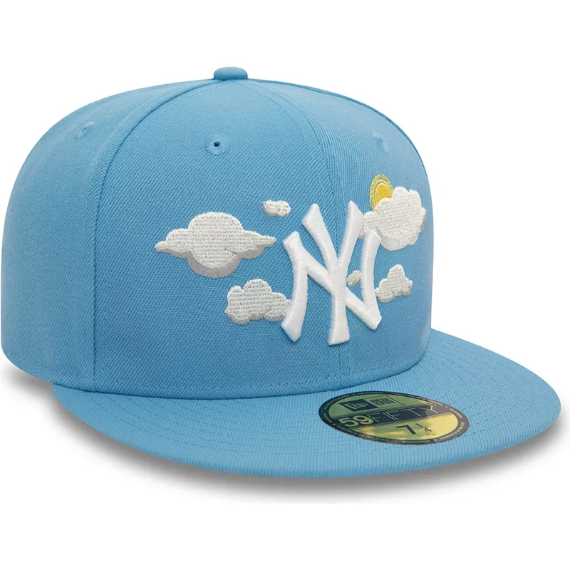 kepure-plokscia-melyna-priglundanti-59fifty-cloud-new-york-yankees-mlb-new-era