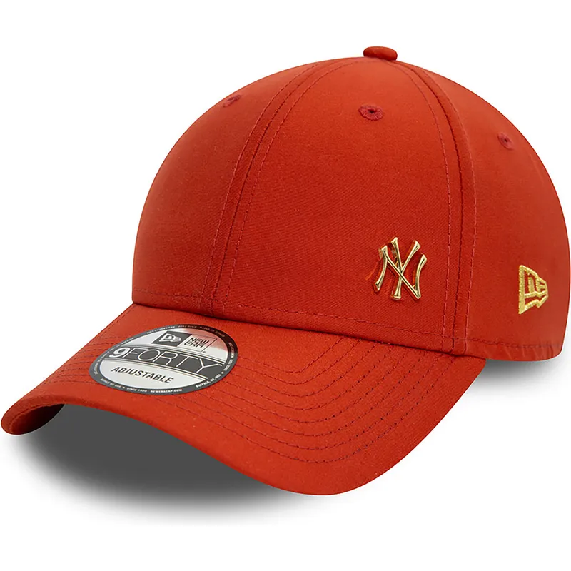 czerwona-regulowana-czapka-z-zakrzywionym-daszkiem-ze-zlotym-logo-9forty-flawless-new-york-yankees-mlb-new-era