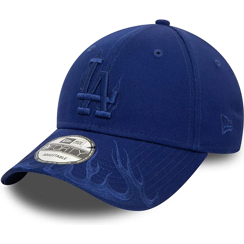 kepure-islenkta-melyna-reguliuojamas-9forty-flame-los-angeles-dodgers-mlb-new-era