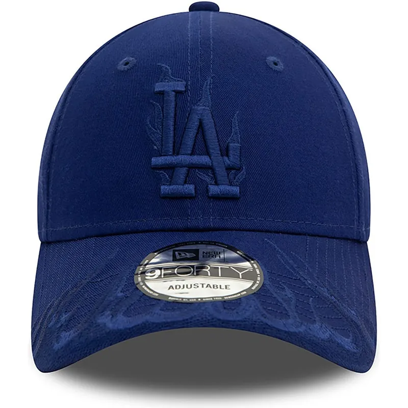 kepure-islenkta-melyna-reguliuojamas-9forty-flame-los-angeles-dodgers-mlb-new-era
