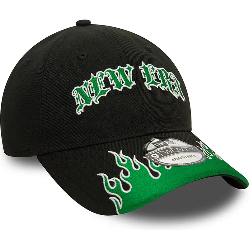 kepure-islenkta-juoda-reguliuojamas-9twenty-race-flame-new-era