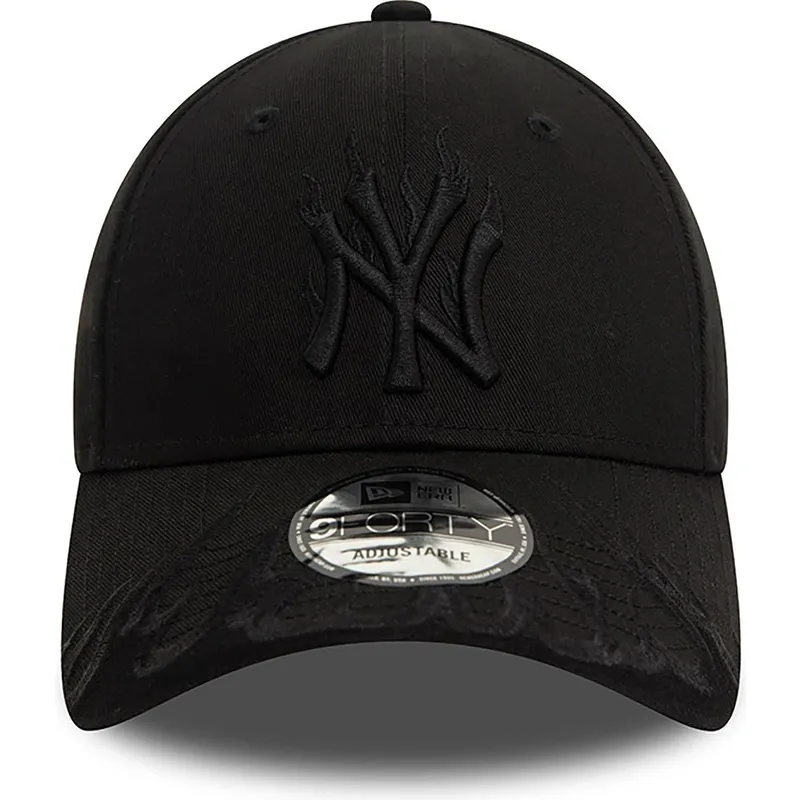 kepure-islenkta-juoda-reguliuojamas-9forty-flame-new-york-yankees-mlb-new-era
