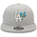 szara-czapka-snapback-9fifty-seasonal-flower-los-angeles-dodgers-mlb-od-new-era
