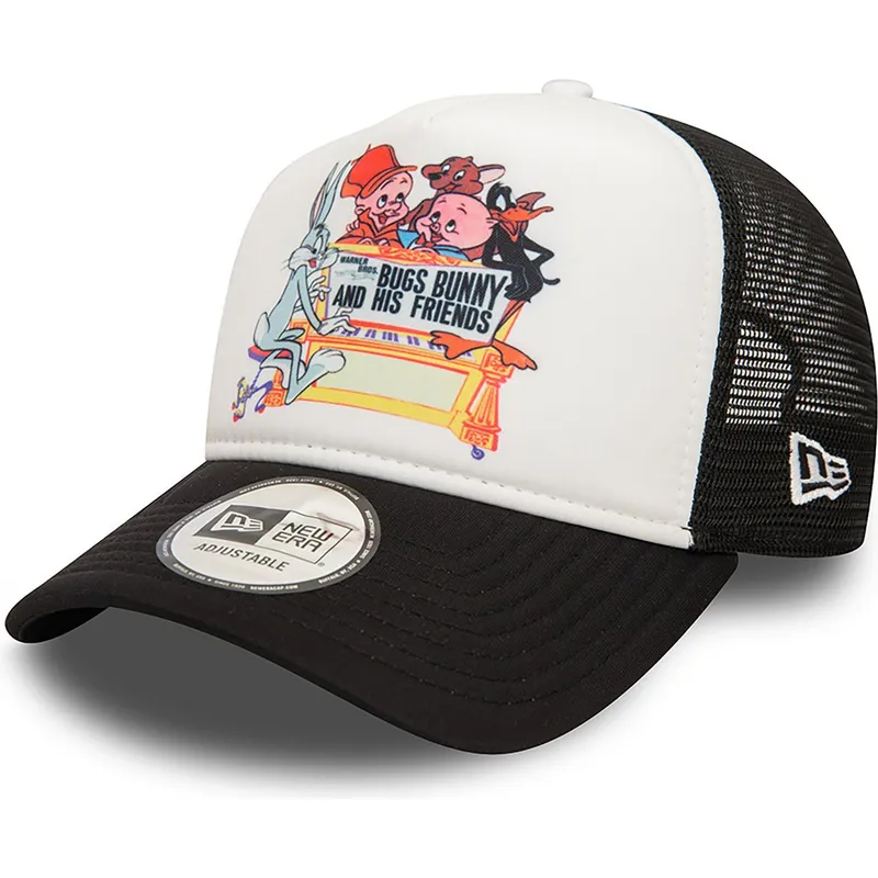 kepure-islenkta-juoda-snapback-bugs-bunny-and-his-friends-a-frame-looney-tunes-new-era