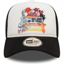 czapka-trucker-biala-i-czarna-bugs-bunny-i-jego-przyjaciele-a-frame-od-looney-tunes-od-new-era