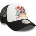 czapka-trucker-biala-i-czarna-bugs-bunny-i-jego-przyjaciele-a-frame-looney-tunes-od-new-era