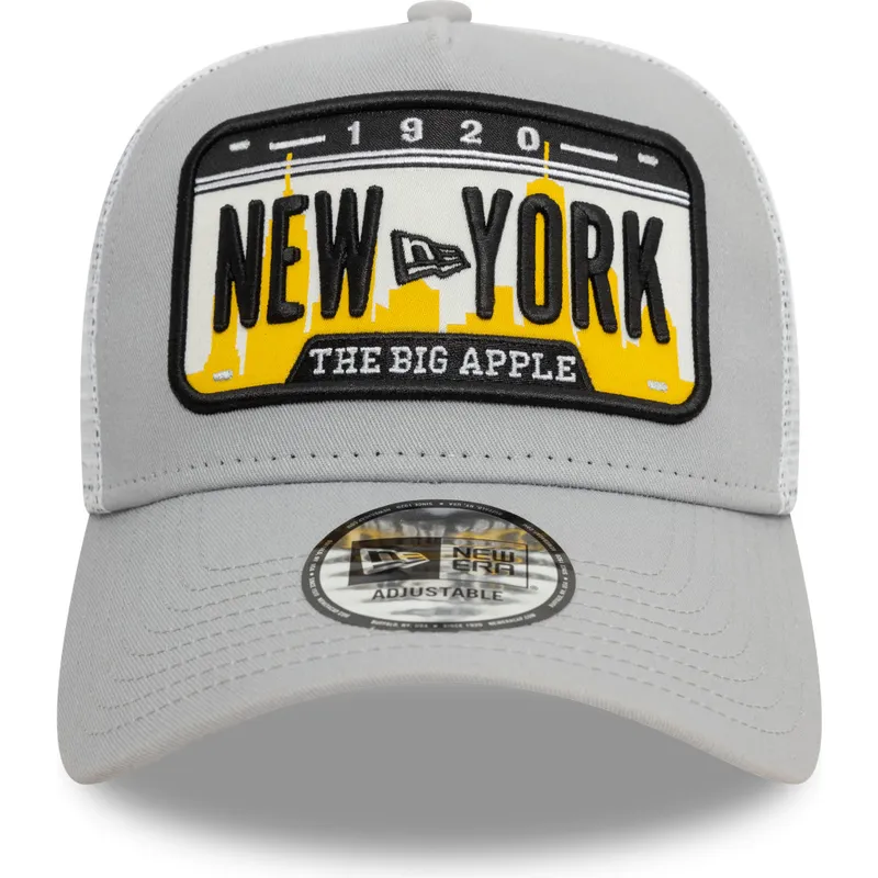 kepure-islenkta-pilka-snapback-a-frame-license-plate-new-york-ciudades-y-playas-new-era