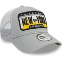 kepure-islenkta-pilka-snapback-a-frame-license-plate-new-york-ciudades-y-playas-new-era