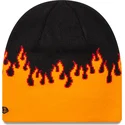 kepure-juoda-skull-knit-flame-new-era