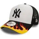 kepure-islenkta-balta-snapback-a-frame-flame-new-york-yankees-mlb-new-era