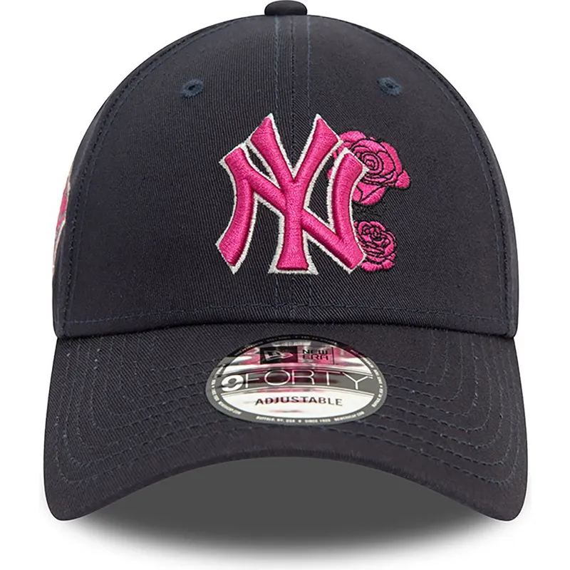 kepure-islenkta-tamsiai-melyna-reguliuojamas-rosa-9forty-flower-icon-new-york-yankees-mlb-new-era
