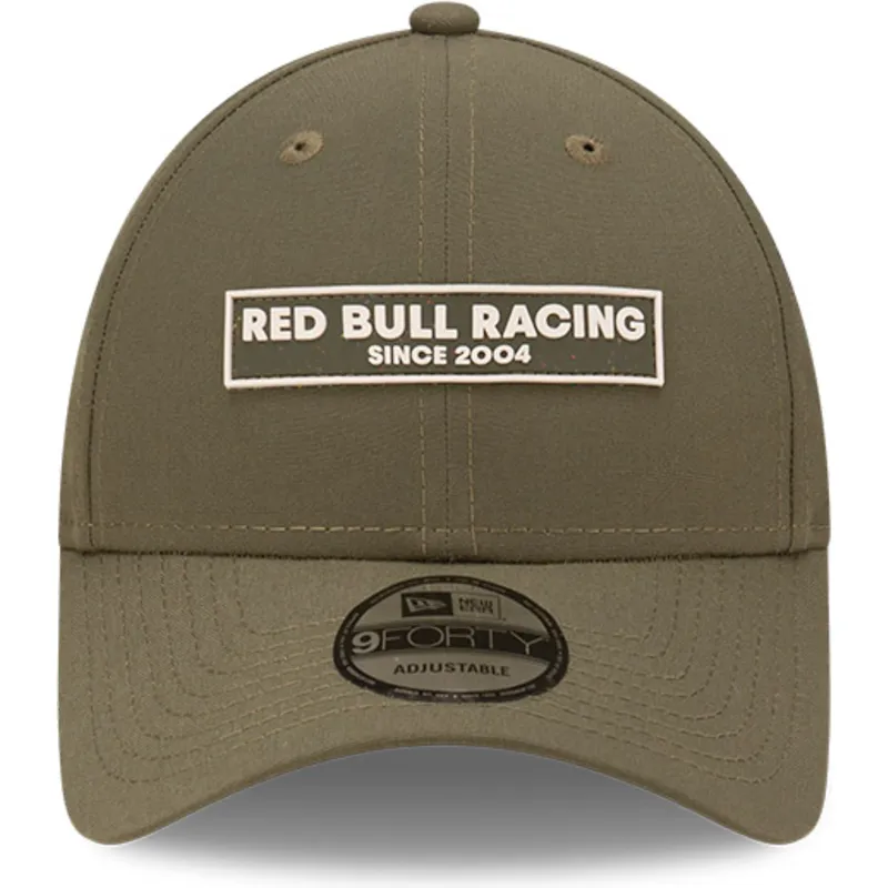 kepure-islenkta-zalia-reguliuojama-juostele-9forty-repreve-wordmark-red-bull-racing-formula-1-new-era