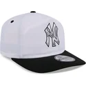 kepure-islenkta-balta-snapback-golfer-chrome-new-york-yankees-mlb-new-era