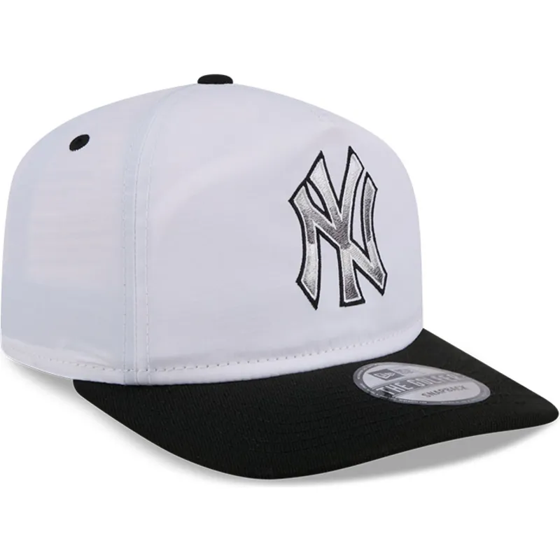 kepure-islenkta-balta-snapback-golfer-chrome-new-york-yankees-mlb-new-era