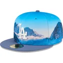 kepure-plokscia-melyna-priglundanti-59fifty-photoreal-los-angeles-dodgers-mlb-new-era