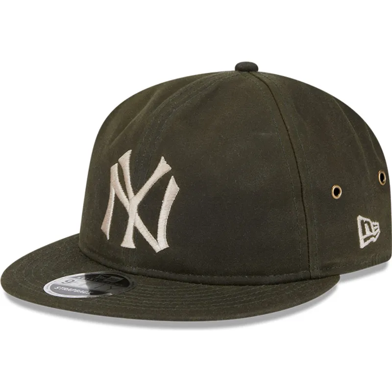 kepure-plokscia-zalia-reguliuojamas-9fifty-waxed-canvas-new-york-yankees-mlb-new-era