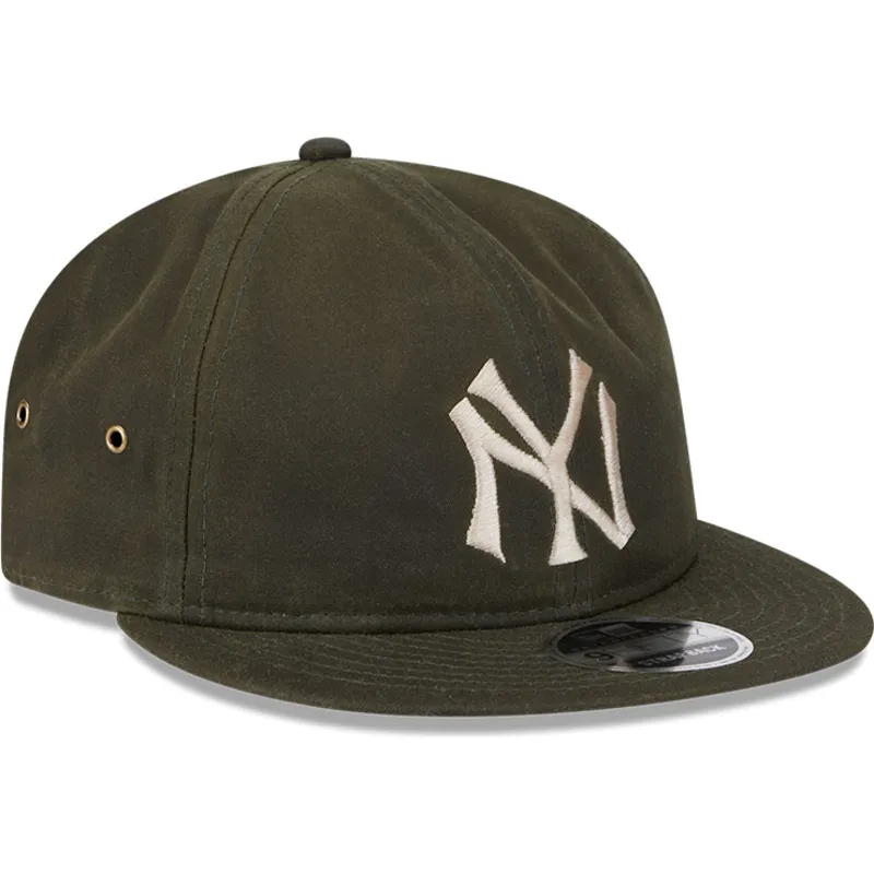 kepure-plokscia-zalia-reguliuojamas-9fifty-waxed-canvas-new-york-yankees-mlb-new-era