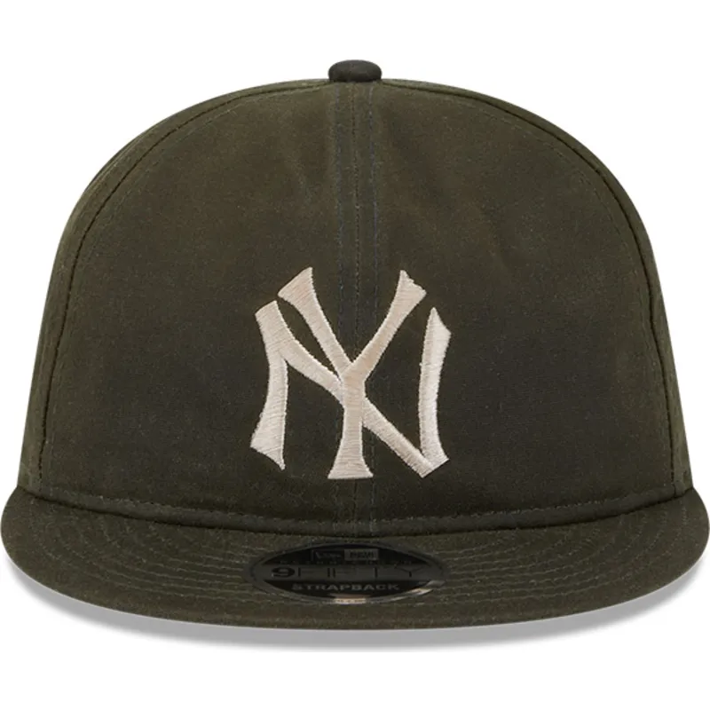 kepure-plokscia-zalia-reguliuojamas-9fifty-waxed-canvas-new-york-yankees-mlb-new-era