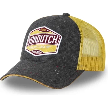Czapka trucker szara i żółta MIXGREY02 Von Dutch
