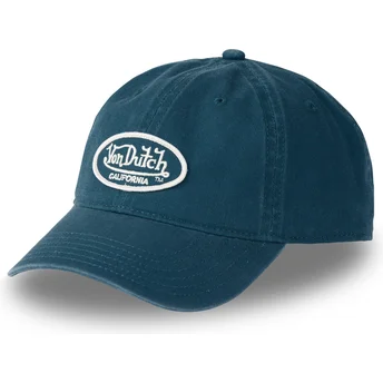 Von Dutch Curved Brim LOG MID Blue Adjustable Cap