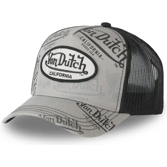 Kepurė išlenkta vilkikas pilka snapback CAFE02 Von Dutch