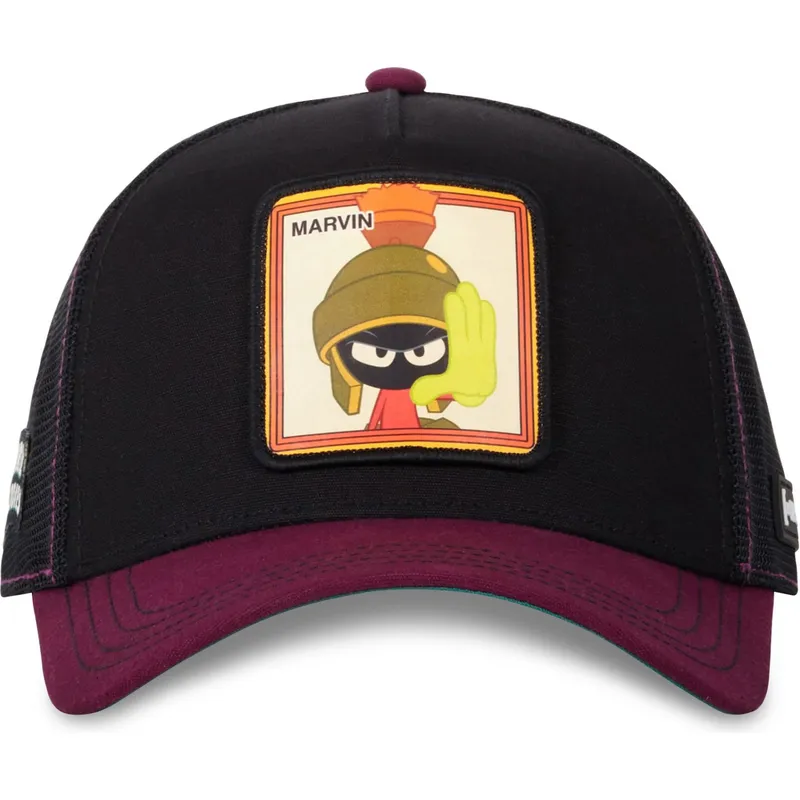 czapka-trucker-czarna-i-bordowa-marvin-marsjanski-loo10-vmar-looney-tunes-od-capslab