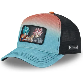 Capslab Son Goku and Goku Black DBS5 FIG Dragon Ball Super Blue Trucker Hat