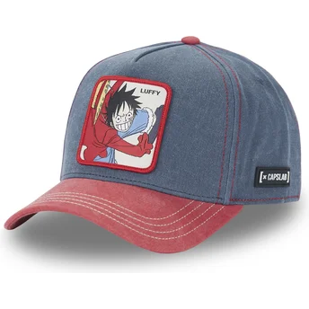 Capslab Curved Brim Monkey D. Luffy OP4 HAK One Piece Blue and Red Snapback Cap