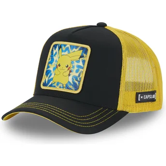 Czapka trucker czarna i żółta Pikachu PMK5 THU Pokémon od Capslab