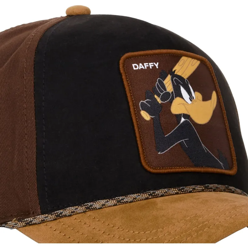 czapka-trucker-czarna-i-brazowa-kaczor-daffy-loo10-daf-looney-tunes-od-capslab