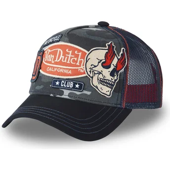 Cap išlenkta camouflage snapback Von Dutch