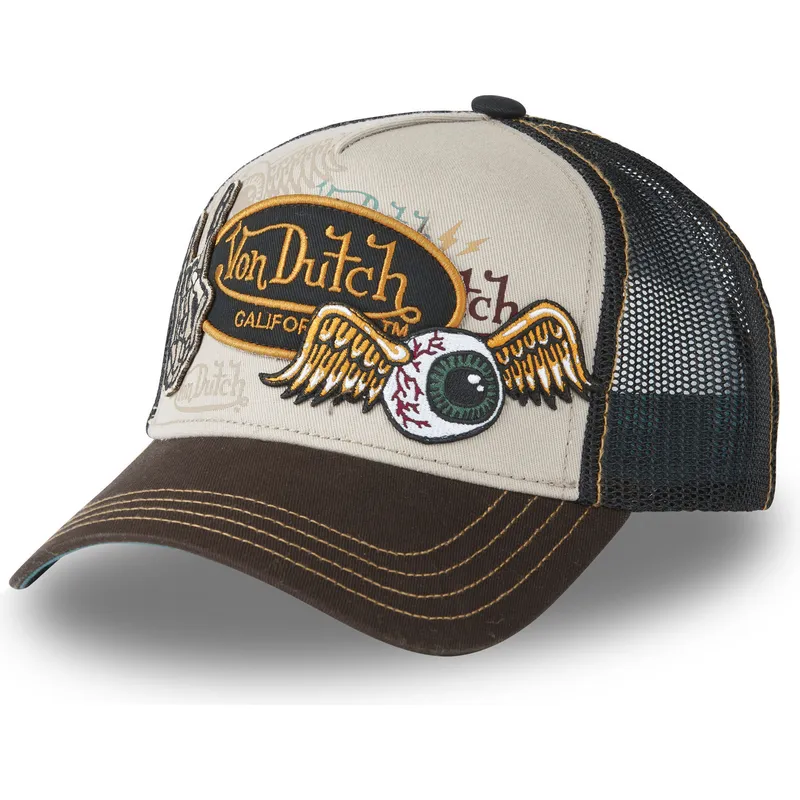 kepure-islenkta-vilkikas-ruda-snapback-patches03-von-dutch