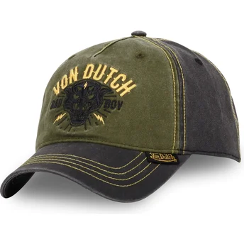 Von Dutch Curved Brim BAD CB Green and Grey Adjustable Cap