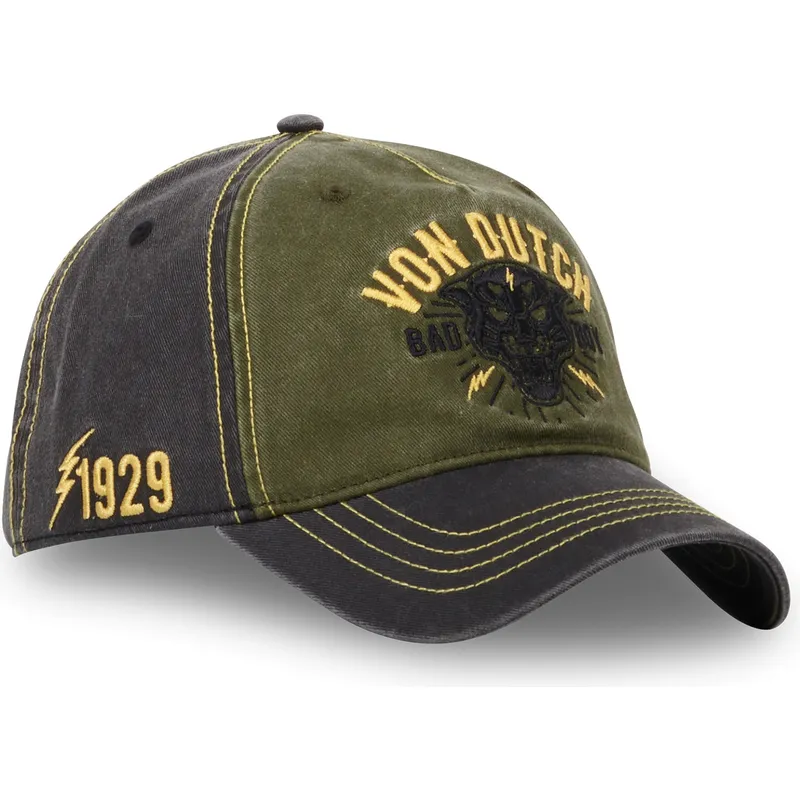 czapka-z-daszkiem-zielono-szara-regulowana-bad-cb-von-dutch