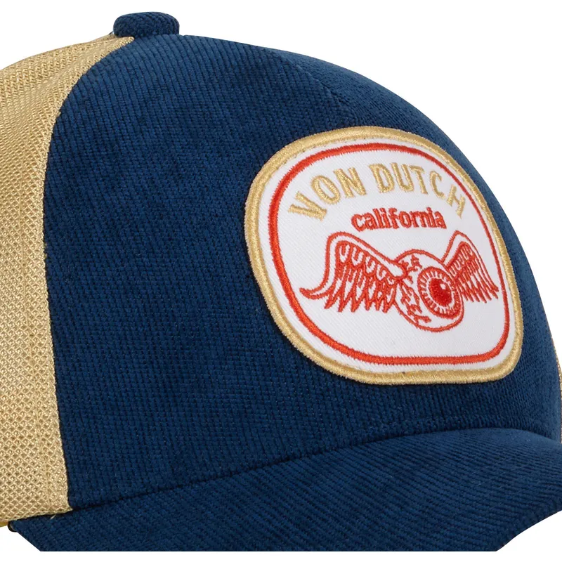 kepure-islenkta-tamsiai-melyna-snapback-blu-ct-von-dutch