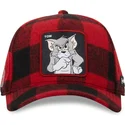 capslab-curved-brim-tom-taj5-tj6-looney-tunes-red-and-black-snapback-cap