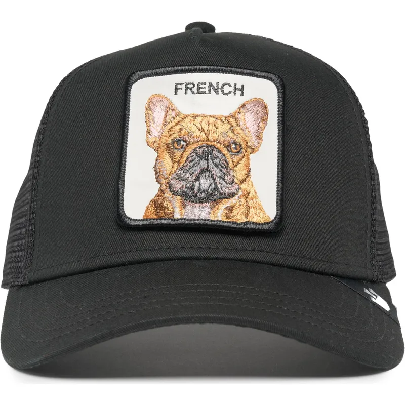 czapka-trucker-czarna-pies-buldog-francuski-the-french-frenchie-the-farm-goorin-bros