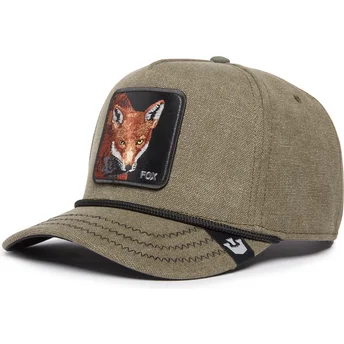 zielona-czapka-z-daszkiem-snapback-lis-foxy-duck-canvas-the-farm-od-goorin-bros