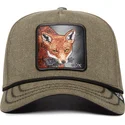 zielona-czapka-z-daszkiem-snapback-z-lisem-foxy-duck-canvas-the-farm-od-goorin-bros