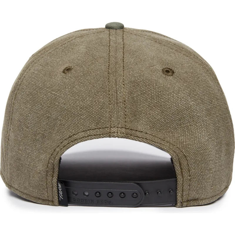 zielona-czapka-z-daszkiem-snapback-lis-foxy-duck-canvas-the-farm-od-goorin-bros