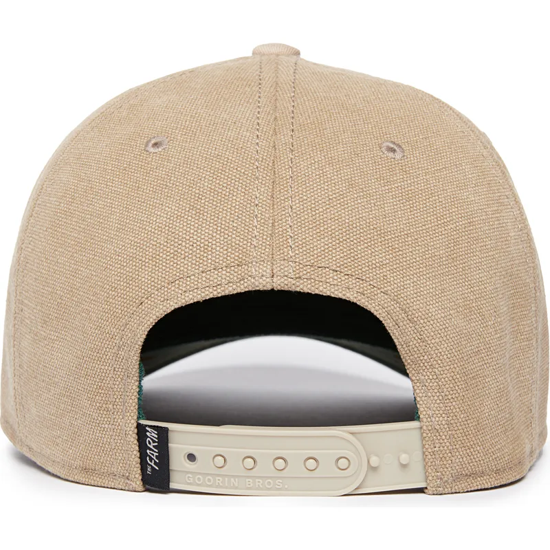 bezowa-czapka-z-daszkiem-snapback-kaczka-lucky-duck-canvas-the-farm-od-goorin-bros