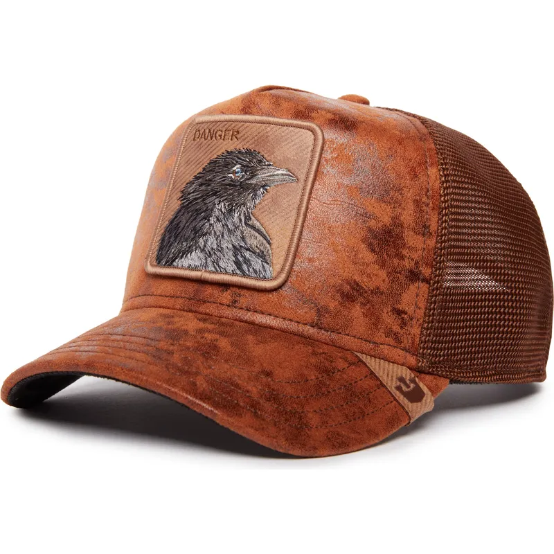 kepure-islenkta-ruda-snapback-danger-crow-the-farm-goorin-bros