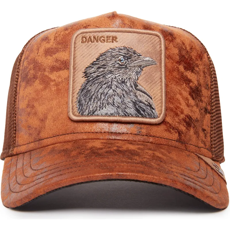 kepure-islenkta-ruda-snapback-danger-crow-the-farm-goorin-bros