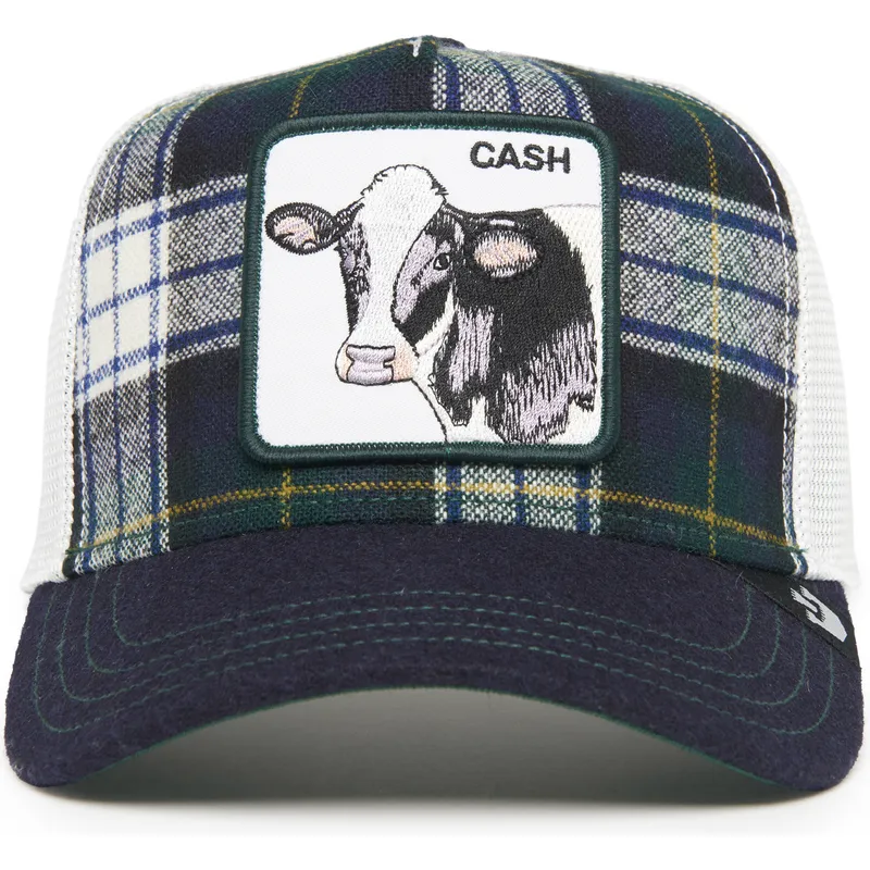 kepure-islenkta-tamsiai-melyna-snapback-cash-moon-cow-uk-plaid-the-farm-goorin-bros
