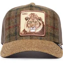 kepure-islenkta-ruda-snapback-king-moon-lion-uk-plaid-the-farm-goorin-bros